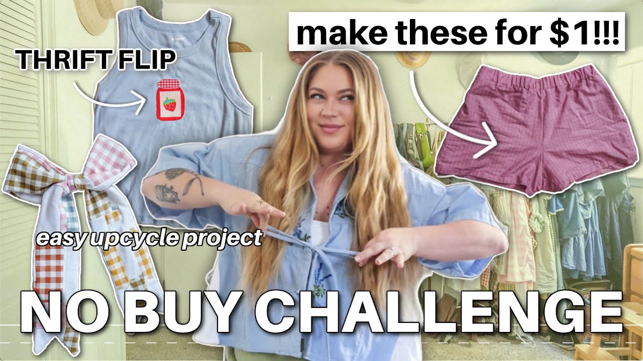 I'm NOT BUYING NEW CLOTHES so I did this instead 🧵✂️♻️ (upcycle, repair, thrift flips & sewing)