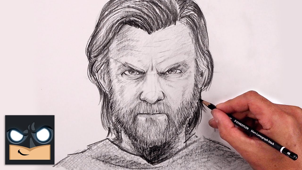 How To Draw Obi Wan Kenobi | Sketch Tutorial