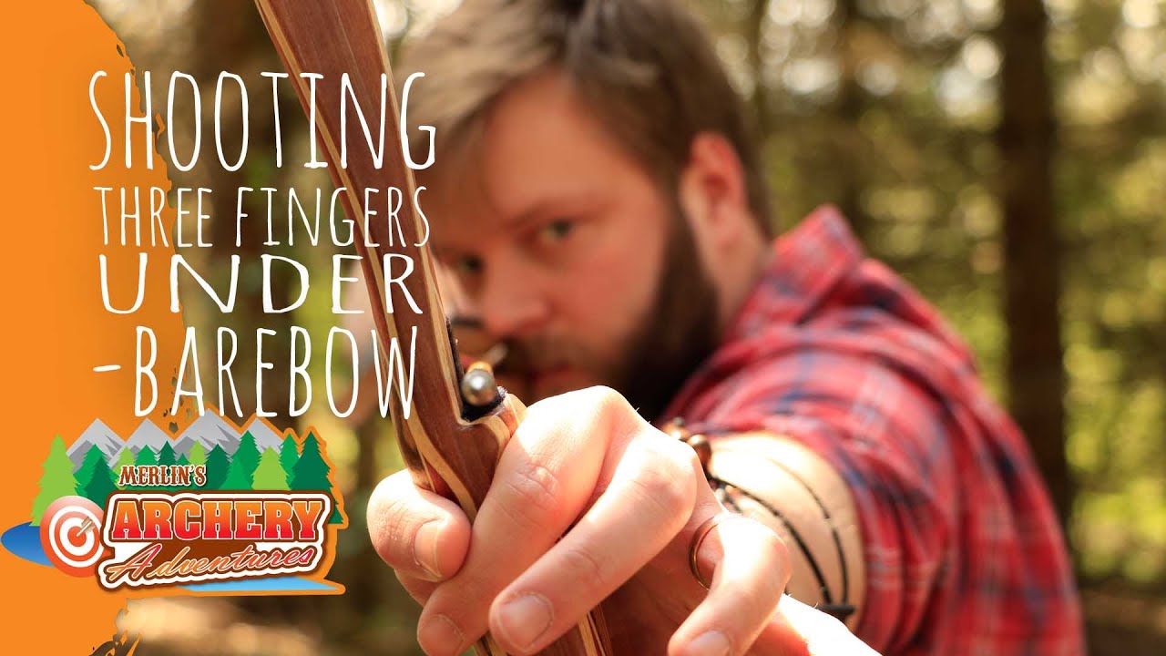 shooting three fingers under barebow archery