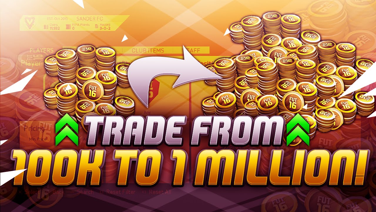 FIFA 16: TRADE FROM 100K TO 1 MILLION COINS!! (VERY EASY TUTORIAL)