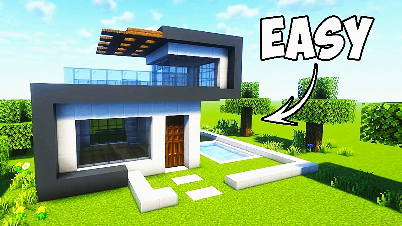 Minecraft: How to Build a Modern House ! Tutorial (Easy to Follow) #5 🏠