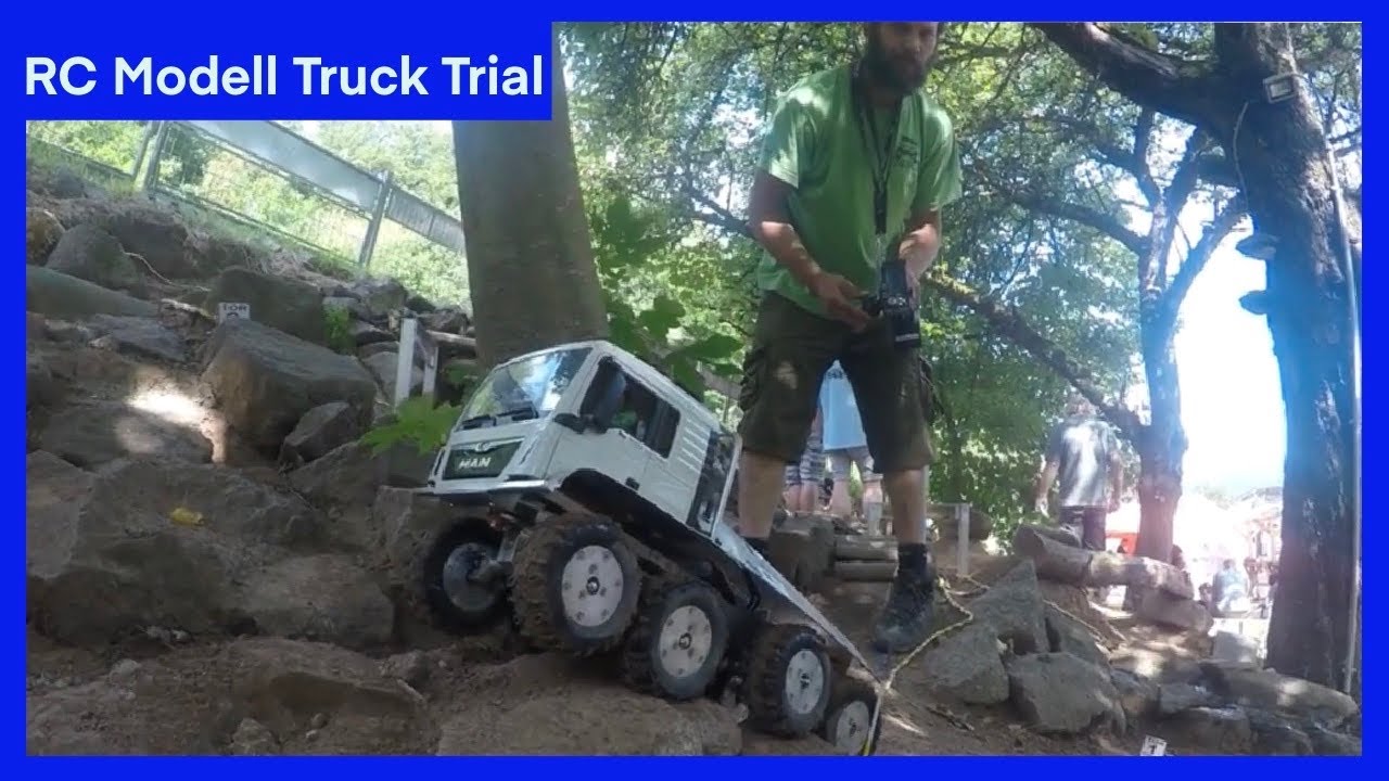 RC Scale Crawler & RC Trial Truck 8x8 Sektion 2 EM 2019 im RC Modellbau LKWs Parcour in Waldaschaff.
