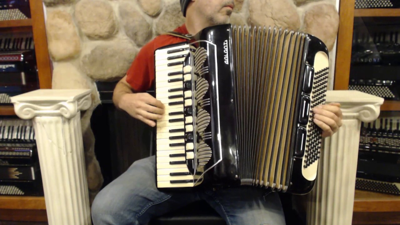 2369 - Black Galanti Piano Accordion 41 120 LMMH $1195