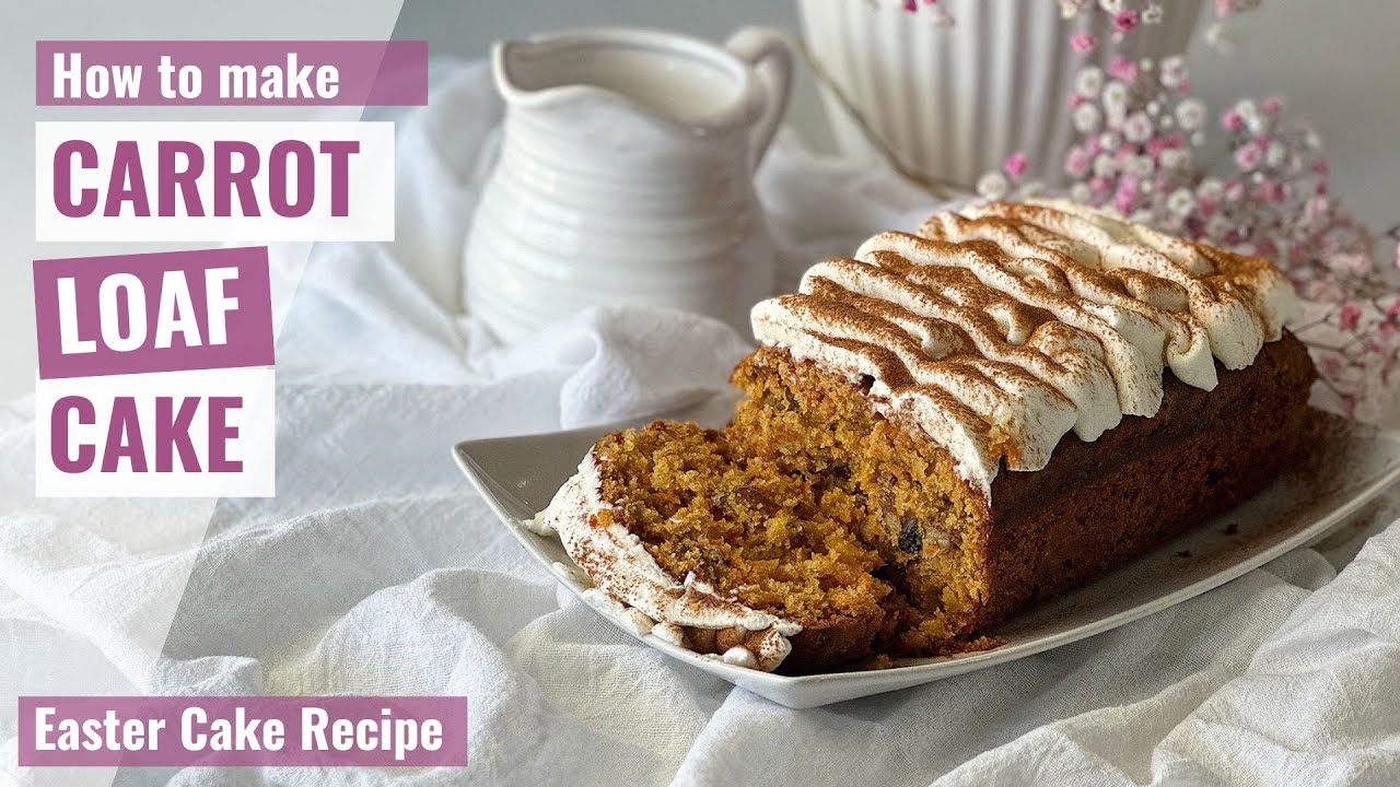 Last Minute Carrot Loaf Cake | Easter Carrot Cake Recipe | Carrot Cake Frosting