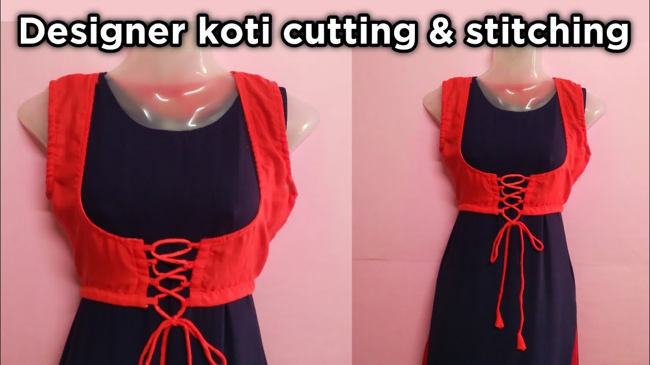 सिर्फ आधा मीटर कपडे से बनाए designer koti/ jacket cutting and stitching very easy