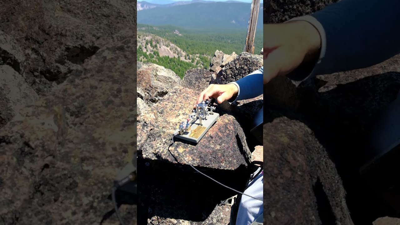 Who brings a Bug on a Summit FA? K6ARK Does! #hamradio #summitsontheair #sota #vibroplex