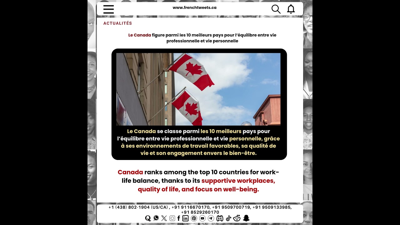 Canada ranks top 10 for work-life balance &mdash; where career and comfort go hand in hand! 🇨🇦✨