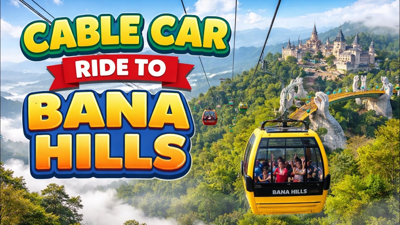 Cable Car Ride to Ba Na Hills | Scenic Ride Above the Clouds 😍