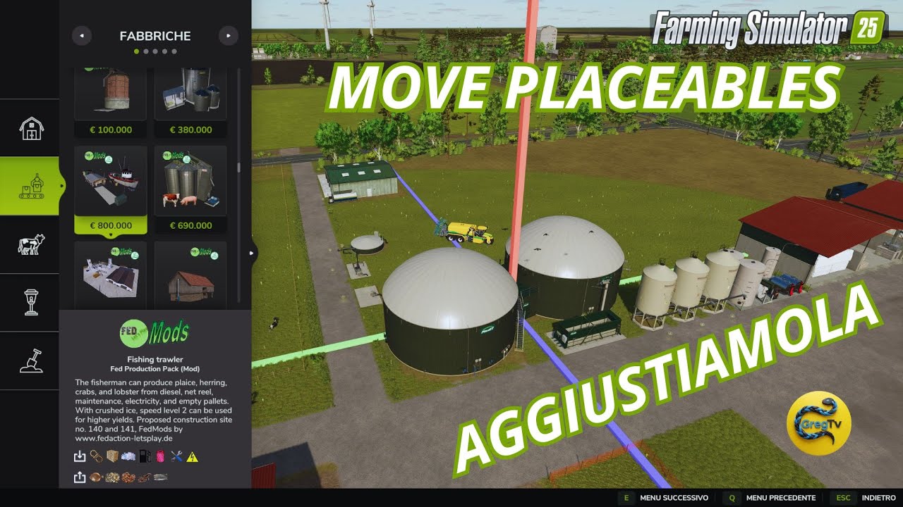 AGGIUSTIAMO LA MOVE PLACEABLES E COME UTILIZZARLA #farmingsimulator25
