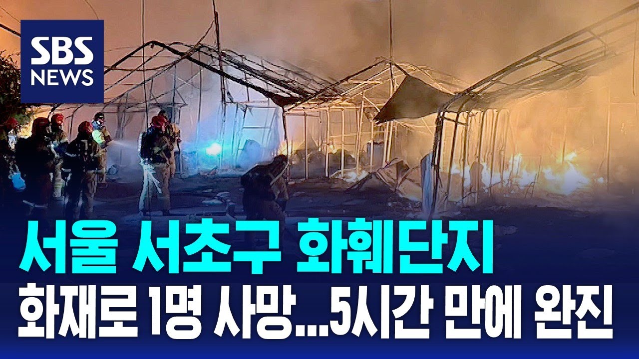 서울 서초구 화훼단지 화재로 1명 사망…5시간 만에 완진 / SBS