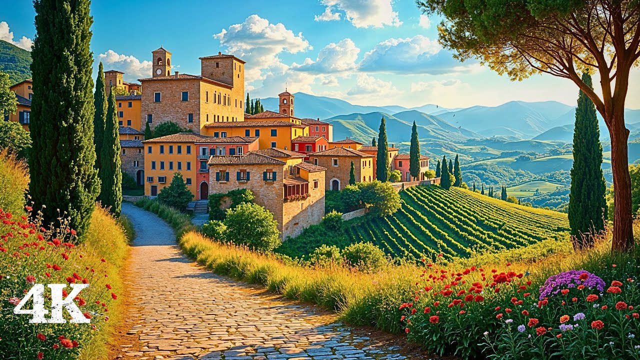 Idyllic Tuscany Ambience | Feel Utter Bliss with Soothing Birdsong, Breezes & Crickets