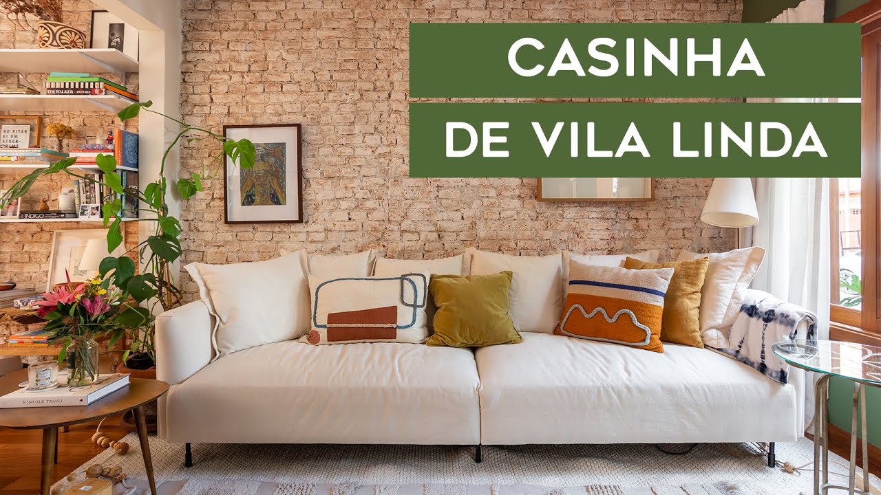 CASA DE VILA DOS SONHOS | UM LAR ACOLHEDOR COM JARDIM, PAREDE DE TIJOLINHOS E MUITOS DETALHES LINDOS
