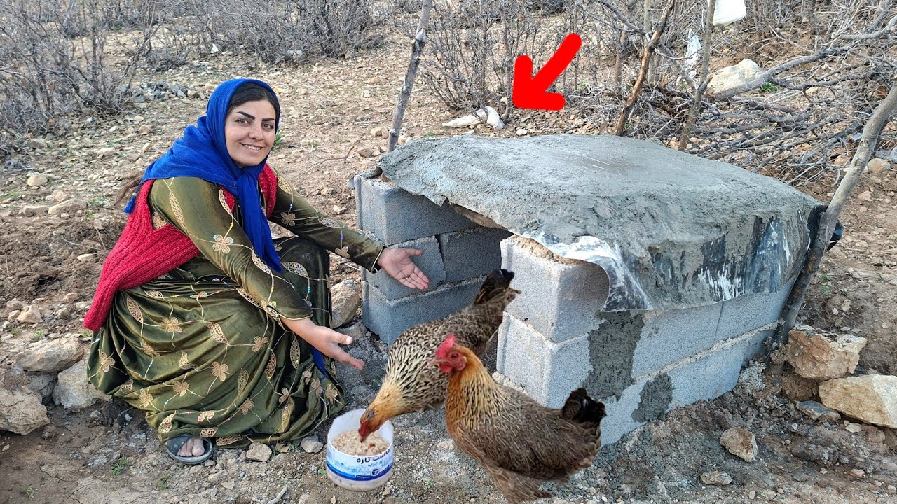 Zahra builds a shelter for homeless creatures🐤🏕