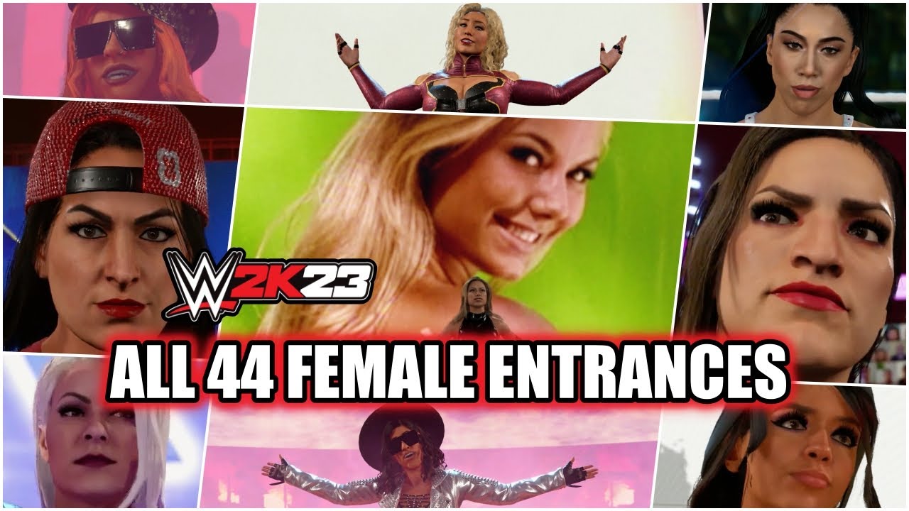 All 44 Female Cinematic Entrances WWE 2K23