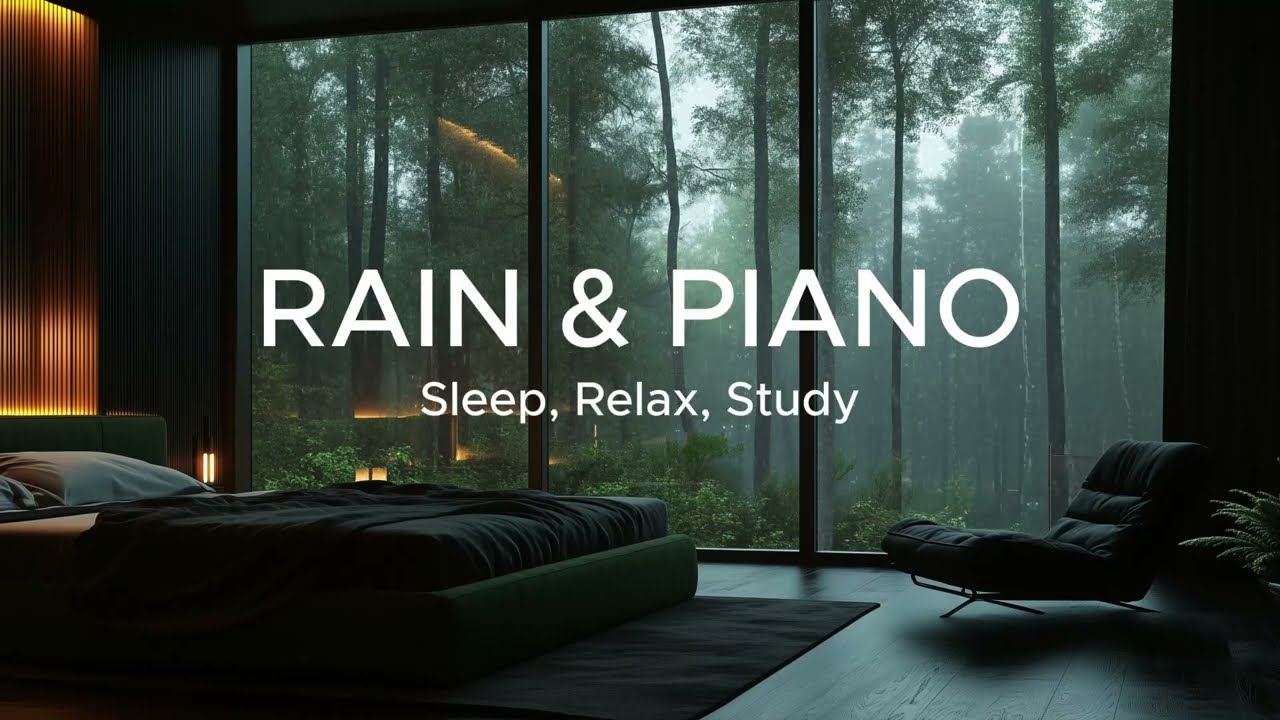 Still Night Rain 🌧️ & Soft Piano — Sleep, Relax, Study