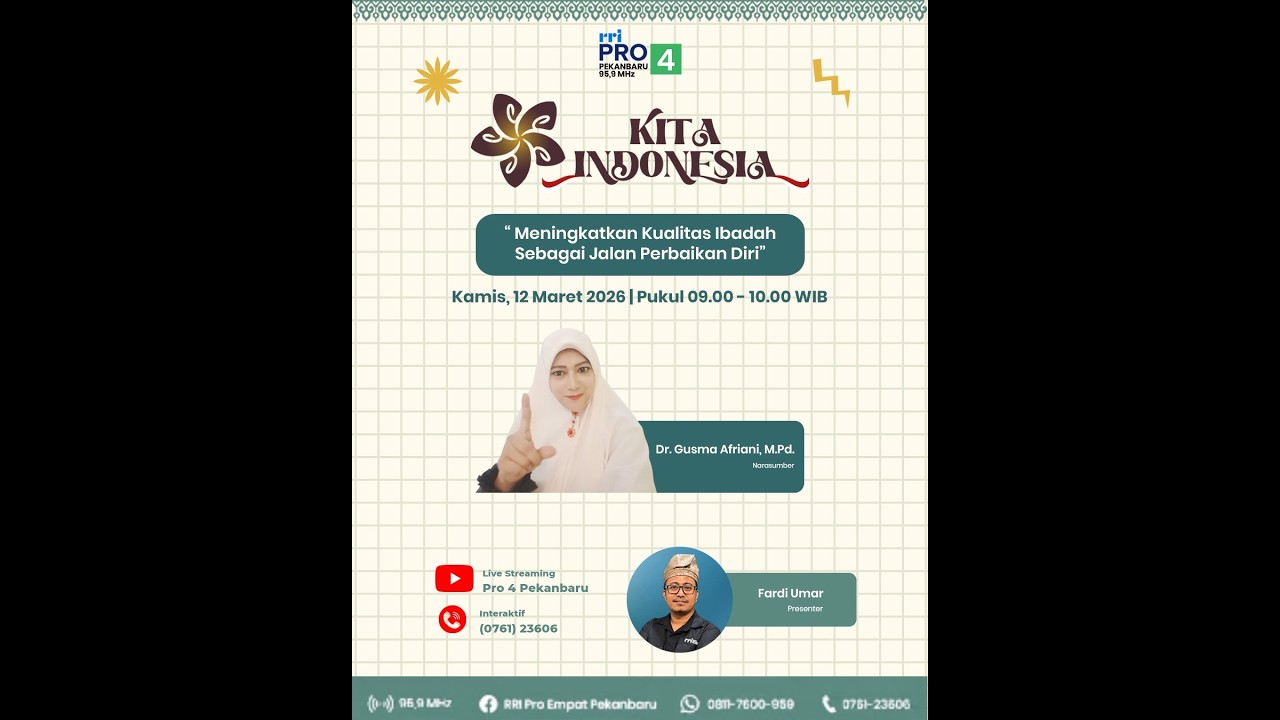 OBROLAN KOMUNITAS PRO 4 PEKANBARU EDISI RABU 11 MARET 2026