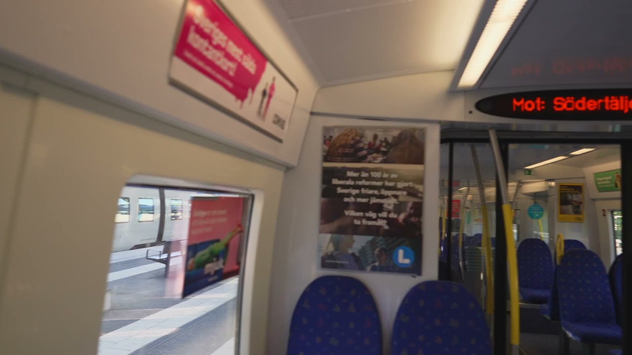 Sweden, train ride from J&auml;rna to S&ouml;dert&auml;lje Syd