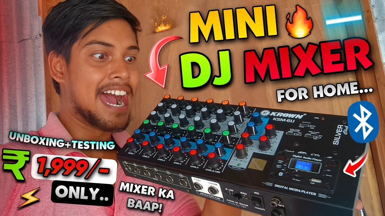 I Bought Real Mini Dj Mixer For My Dj Setup.. Only At ₹ 1,999 | 6 Channel Mini Dj Mixer Full Testing