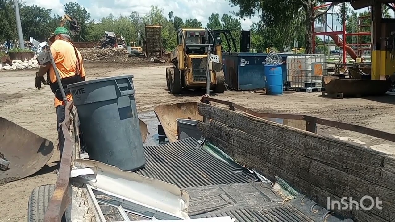 Taking scrap to the scrap yard 