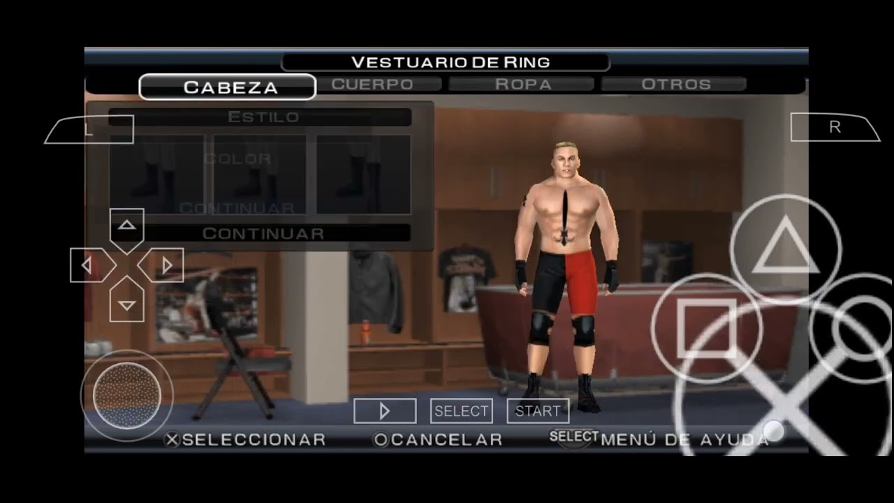 cómo crear a brock Lesnar en svr 2011 psp