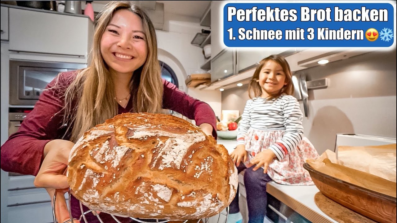 Brot einfach & schnell selber backen 😍 Neue Erziehung Regeln! 1. Schnee mit 3 Kindern | Mamiseelen