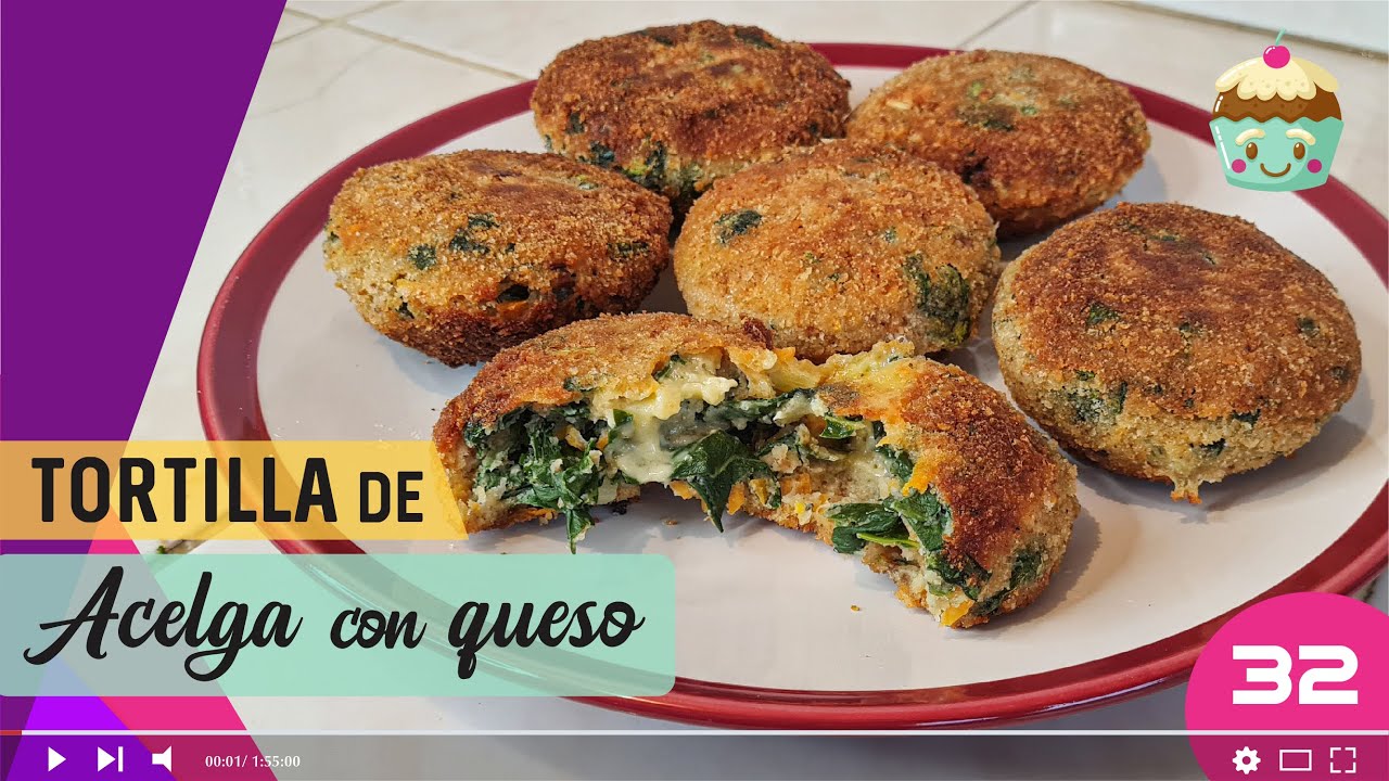 TORTILLAS DE ACELGA RELLENAS DE QUESO /ideal para el desayuno, merienda de los niños o almuerzo