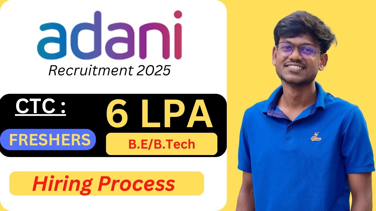 Adani GET Recruitment 2025 | Freshers Eligible | All Branches