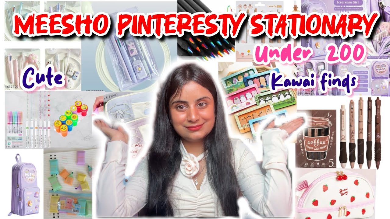 Meesho stationery haul✨ Pinteresty and kawai🌸 Affordable 