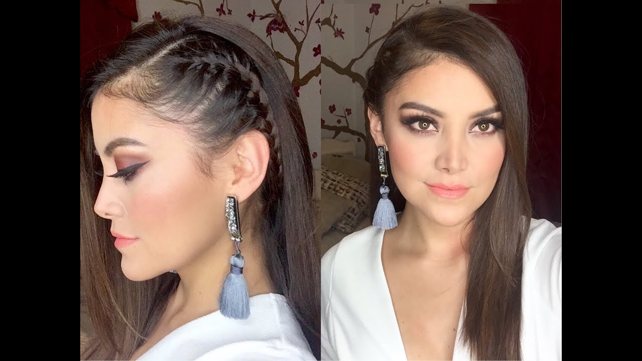 PEINADO: Trenza a un lado:  FACIL, juvenil, elegante y divertido