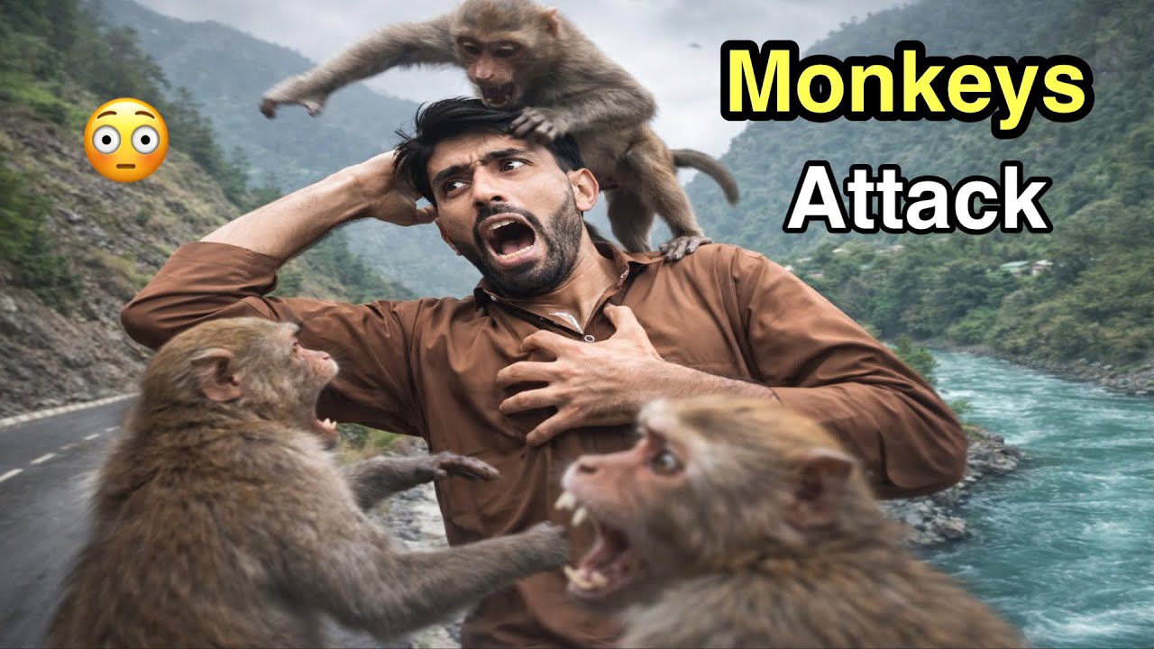 Monkeys 🙉 Attack on me 😭 | Travelling Back to Neelam Valley | Shahzad Vlogs 