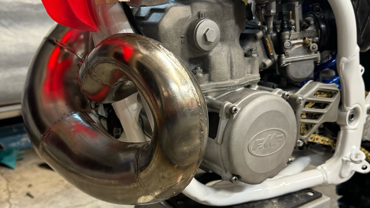 How To Repair Dented 2-Stroke Exhaust Pipe For $14 Using Air & Fire - Works On ALL Dirt Bikes! Easy!