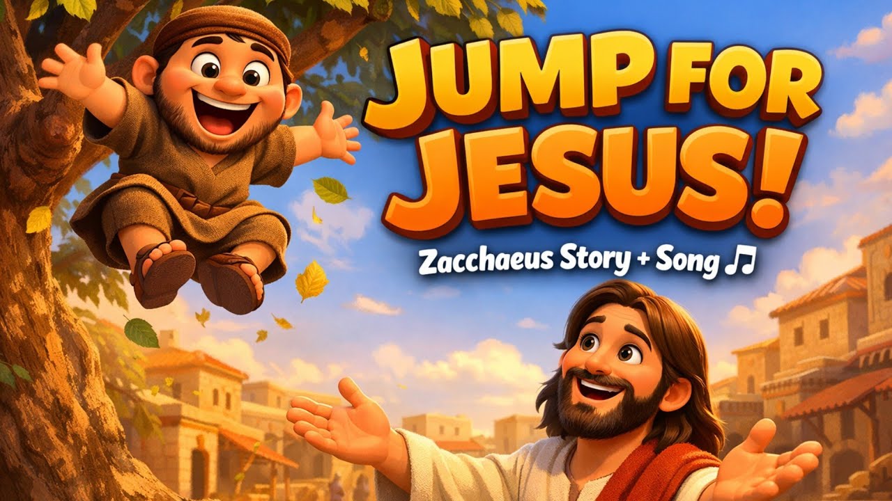 JUMP FOR JESUS! 🙌 Zacchaeus Story + Song 🎵 | Kids Bible Audio (Pixar Style)