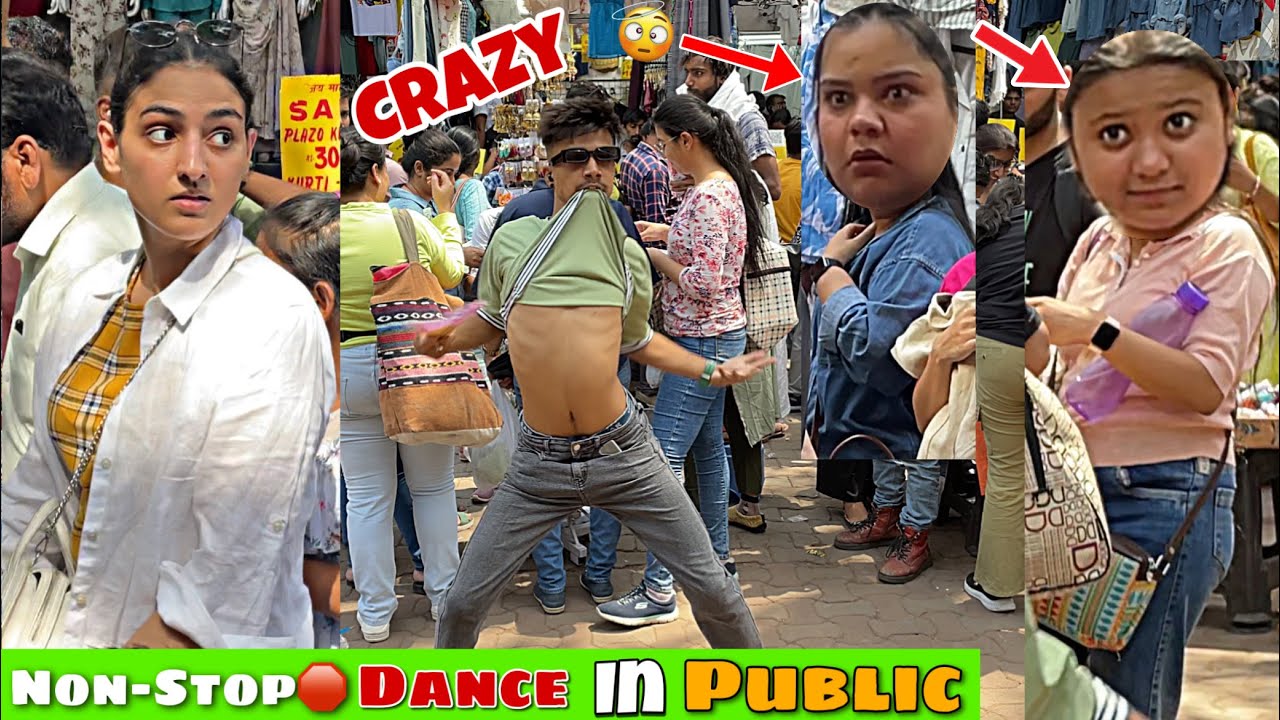 Non Stop🛑Crazy Dance in Public🤣||Bhojpuri Dance mai Garda uda diya🤣❤️||Sarojini Market❤️