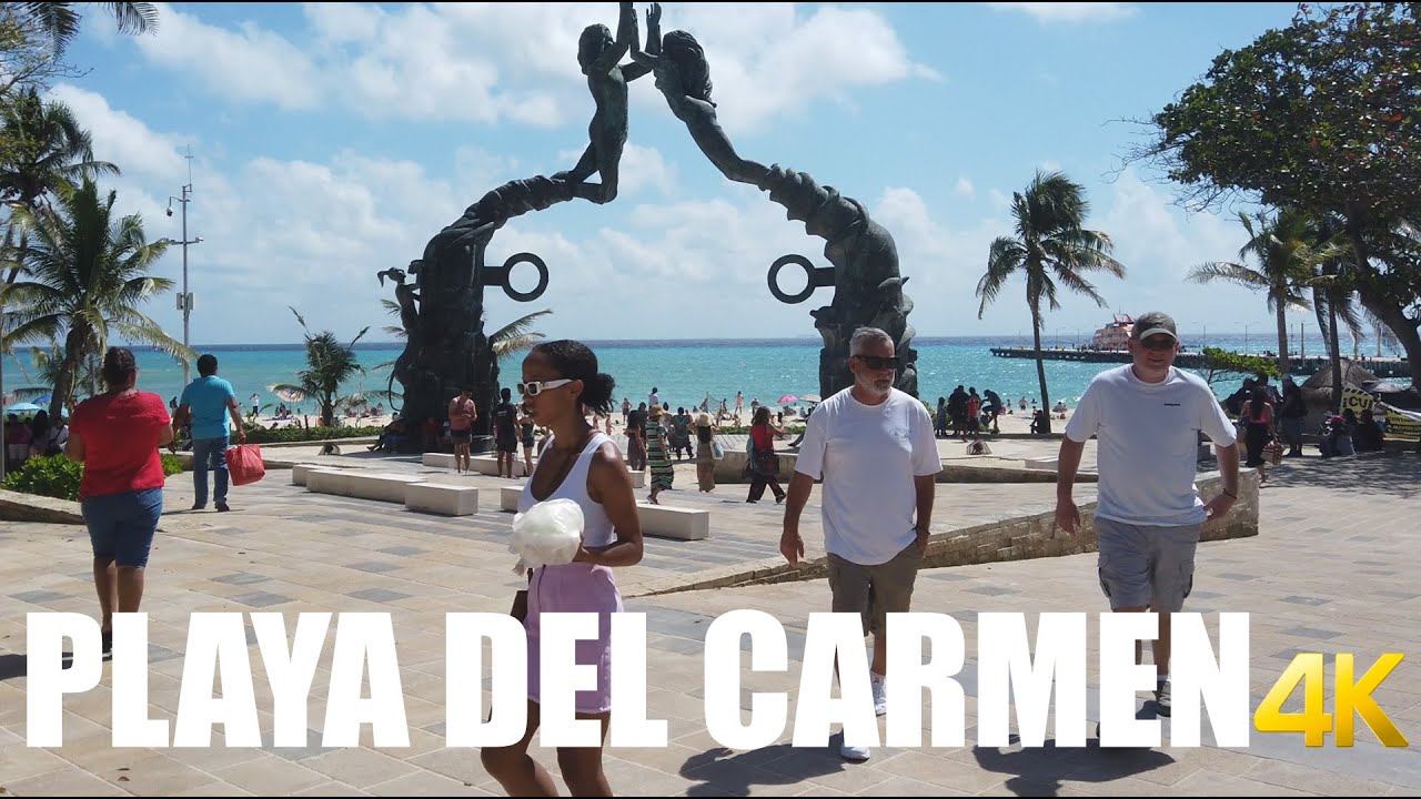 Playa del Carmen, Mexico, walking tour 4k 60fps