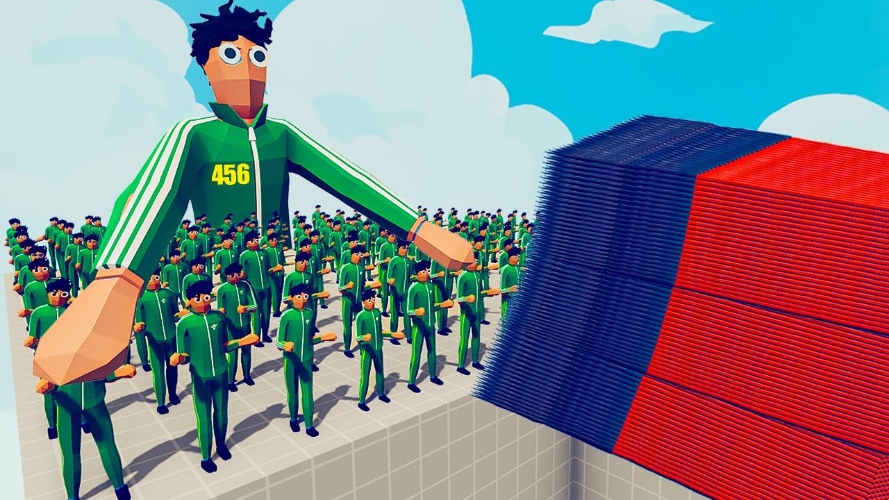 200x PLAYER №456 SQUID GAME + 1x GIANT vs EVERY GOD - Totally Accurate Battle Simulator TABS