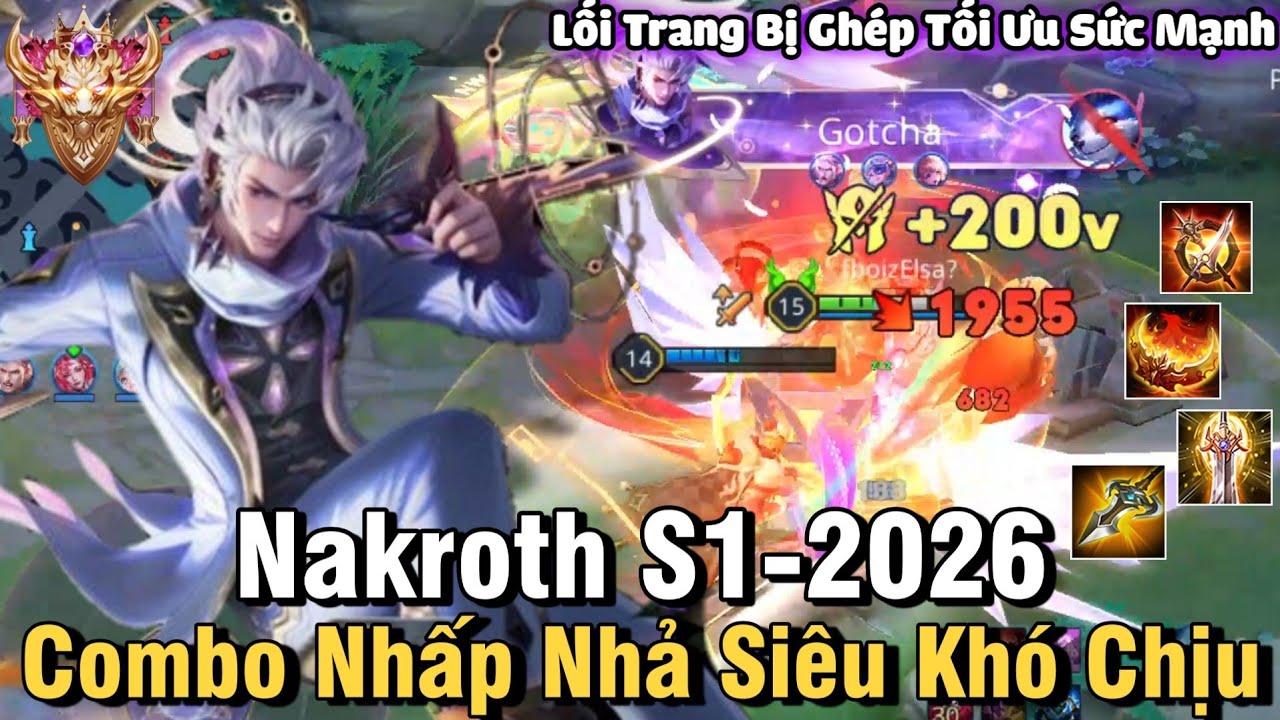 Nakroth S1-2026 Liên Quân Mobile | Cách Chơi, Lên Đồ, Phù Hiệu Bảng Ngọc Cho Nakroth S1 2026 Đi Rừng