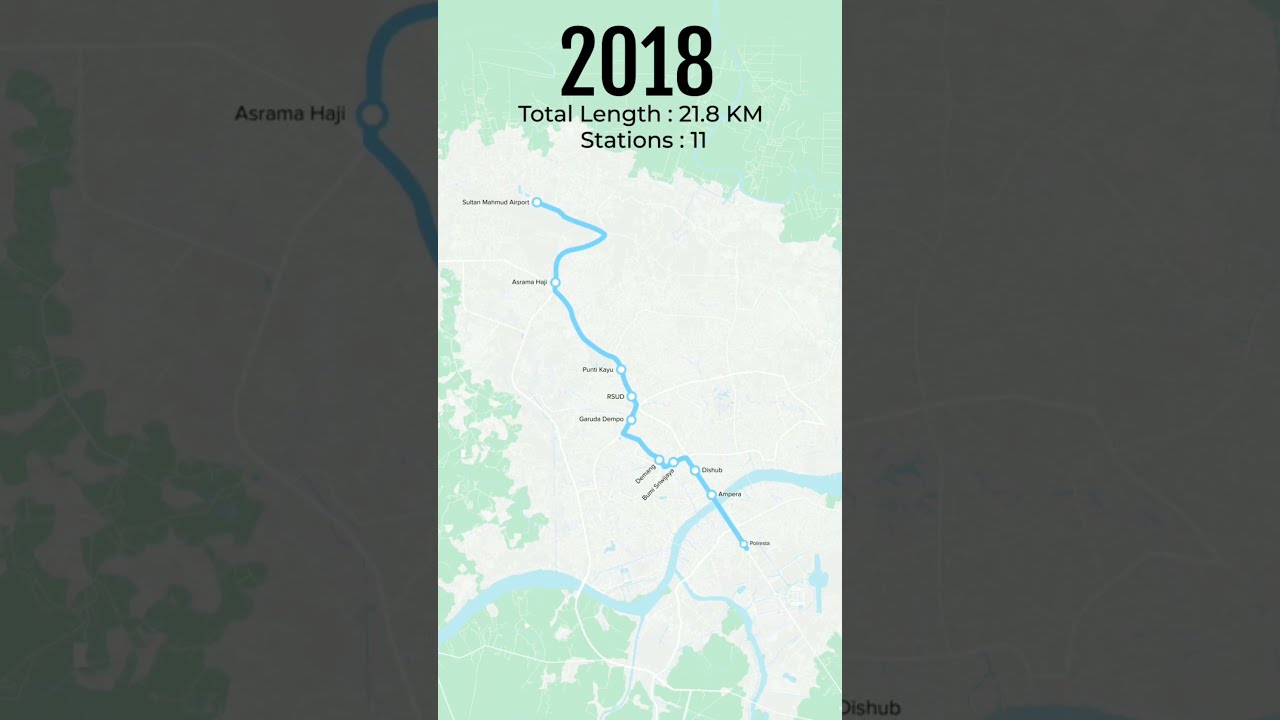 LRT Palembang History #lrt  #lrtpalembang  #evolution  #map  #transit  #publictransport  #animation
