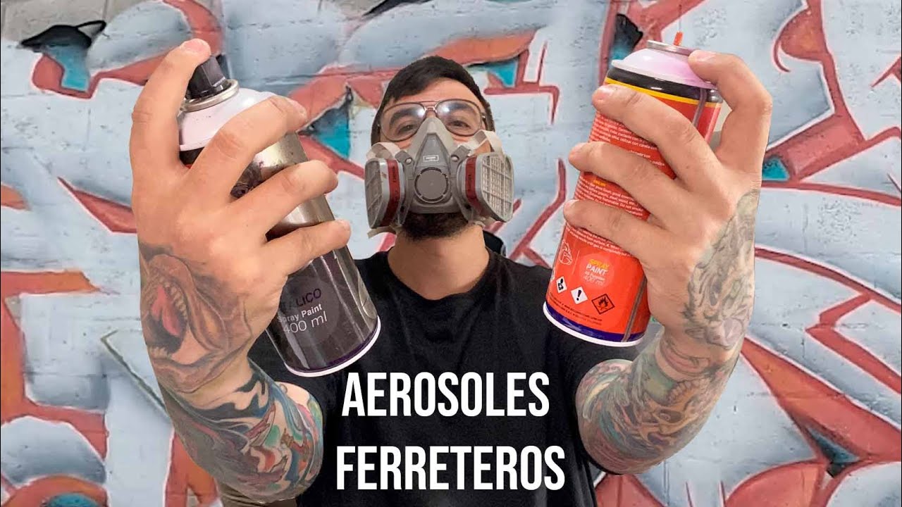 Tutorial ¿Cómo usar Aerosoles Ferreteros o Macho? Graffiti P0MP4 Character Cromo proceso completo