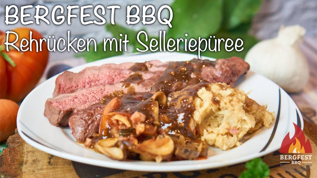 🔥 Rehrücken an Rotweinsauce und einem feinen Selleriepüree vom Grill #BERGFESTBBQ 🔥
