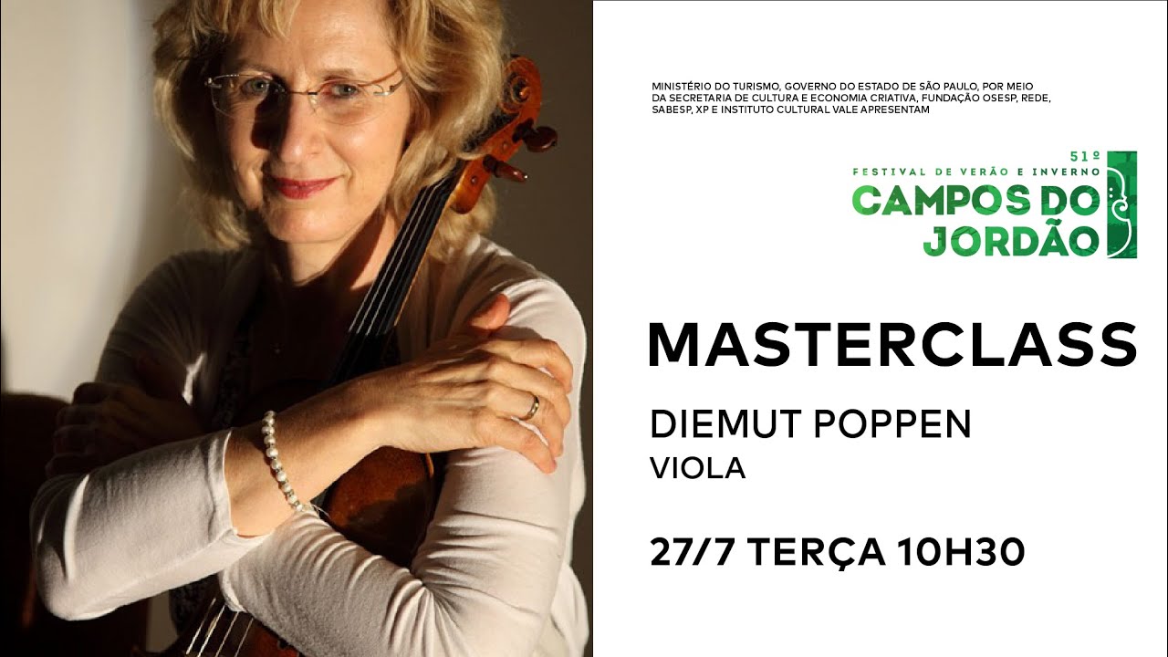 #FestivaldeCamposdoJordão MASTERCLASS VIOLA: Diemut Poppen