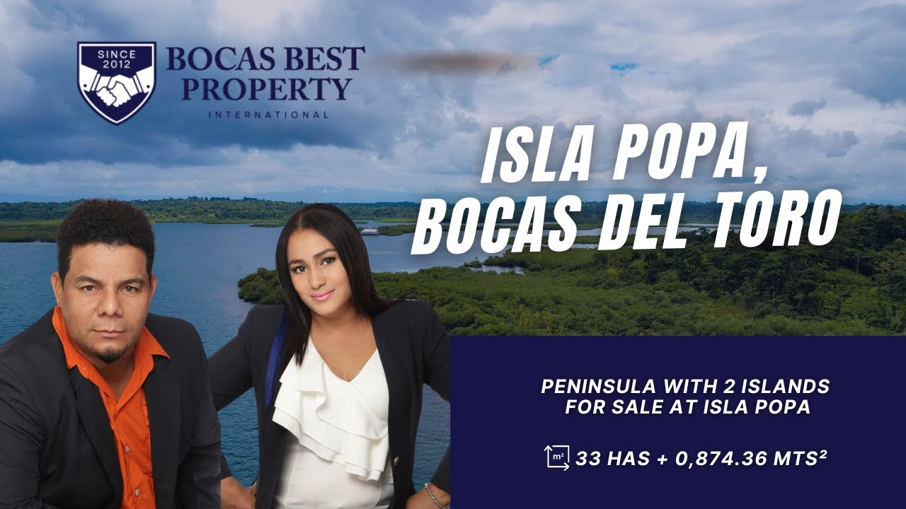Peninsula With 2 Islands At Isla Popa, Bocas del Toro Real Estate