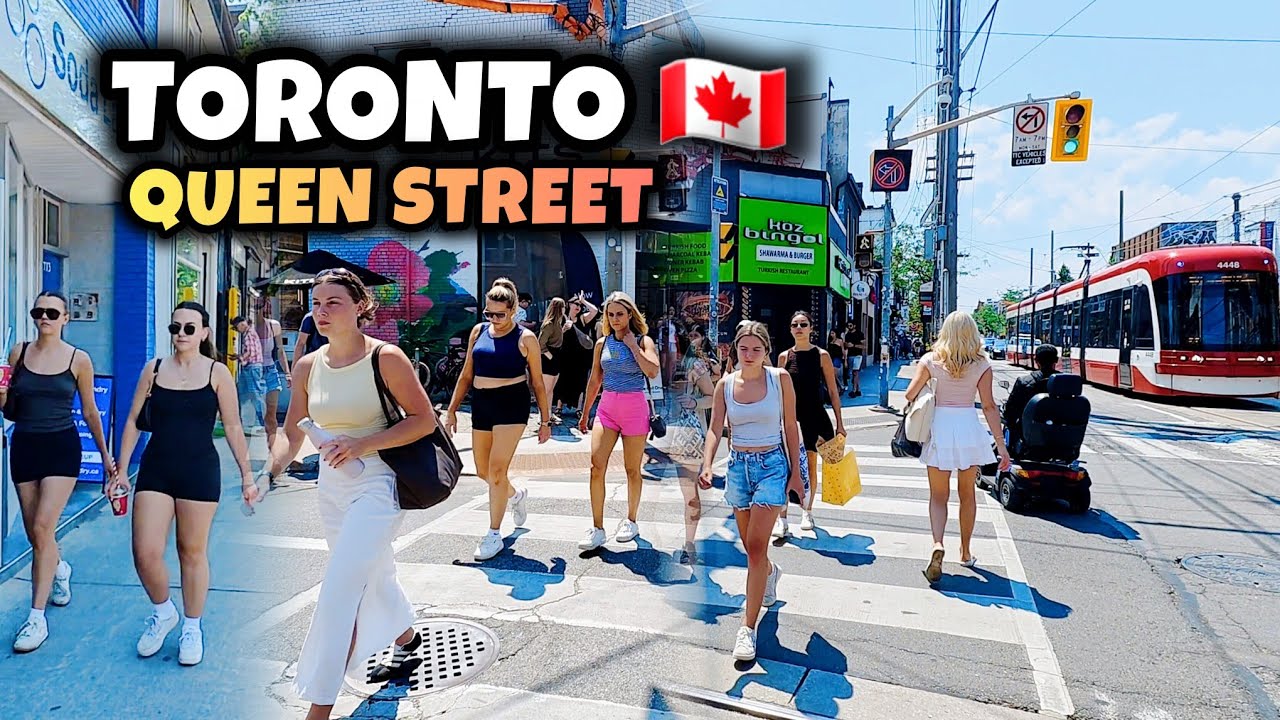 Toronto 🇨🇦 Walk on Queen Street |Real City Life Downtown Toronto Street Life 4K