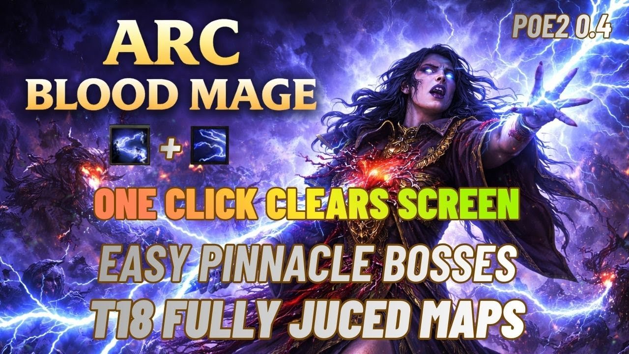 Arc-Spark Cast on Crit Blood Mage ⚡ Endgame Build | PoE 2