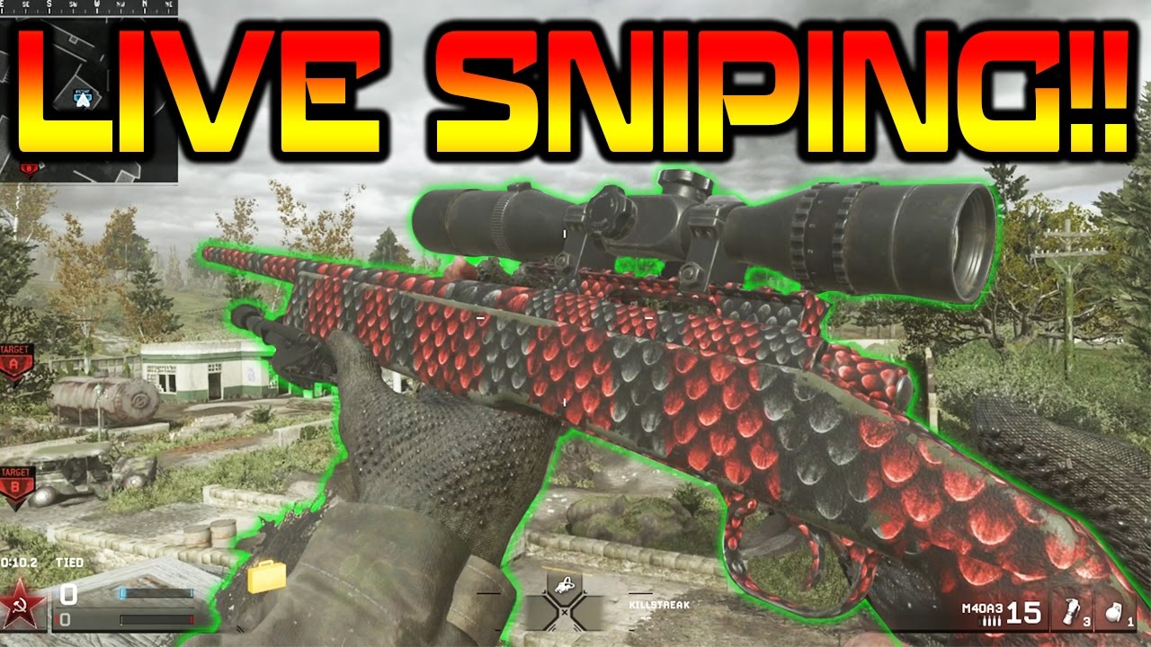 MWR 1ST LIVE SNIPING GAMEPLAY!! Modern Warfare Remastered TDM Sniping Gameplay (CoD 4)