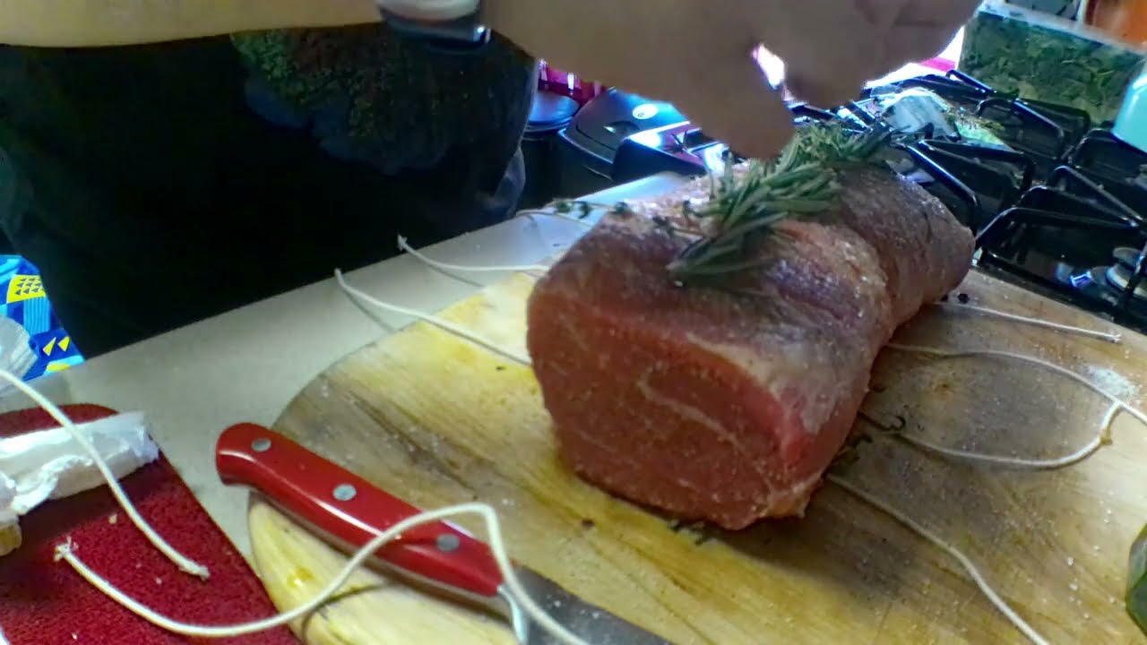 How to make a beef Roast using a rotisserie.