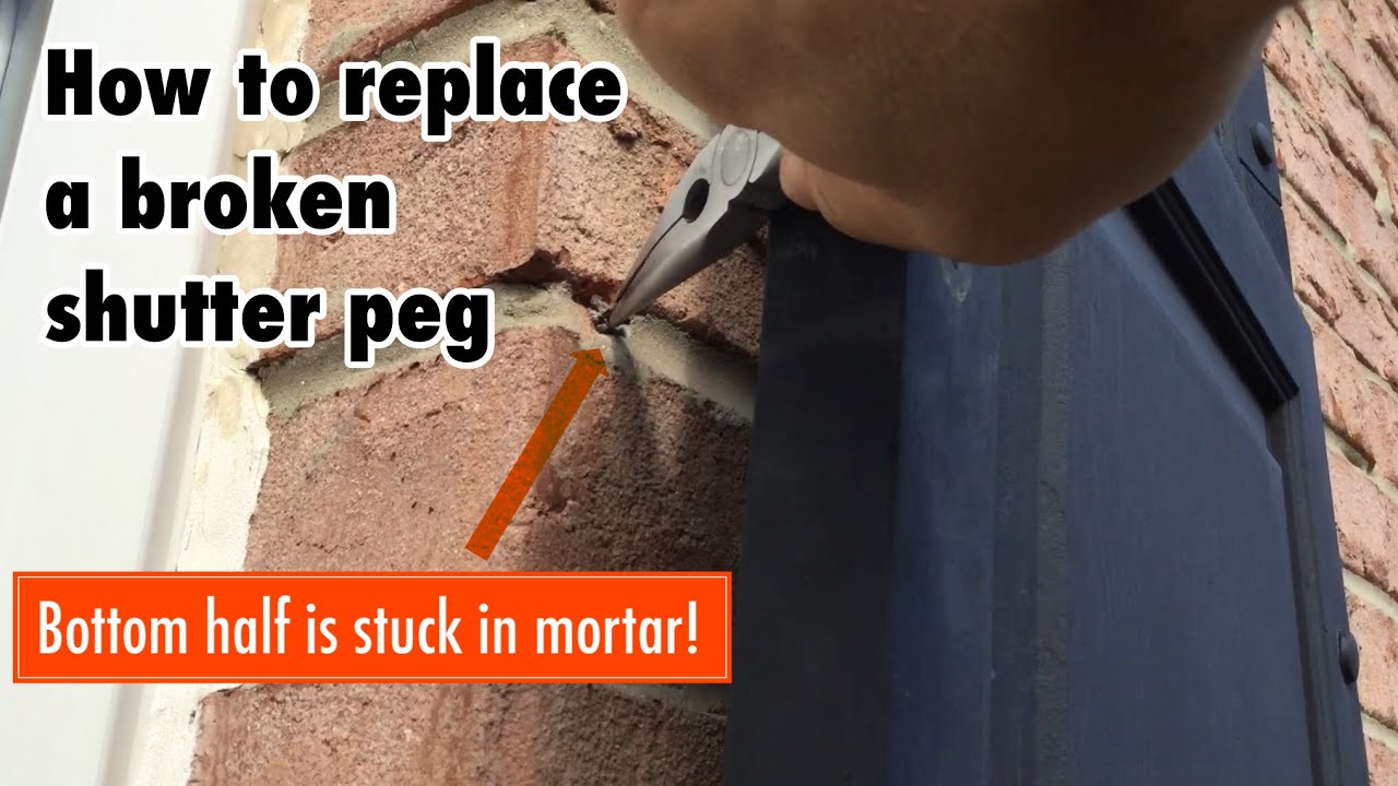 Dad Replaces Broken Shutter Peg