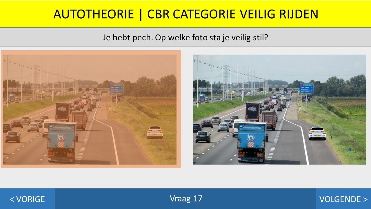 Veilig rijden met het voertuig en reageren in noodsituaties - Autotheorie - Inzichtvragen - Gordels