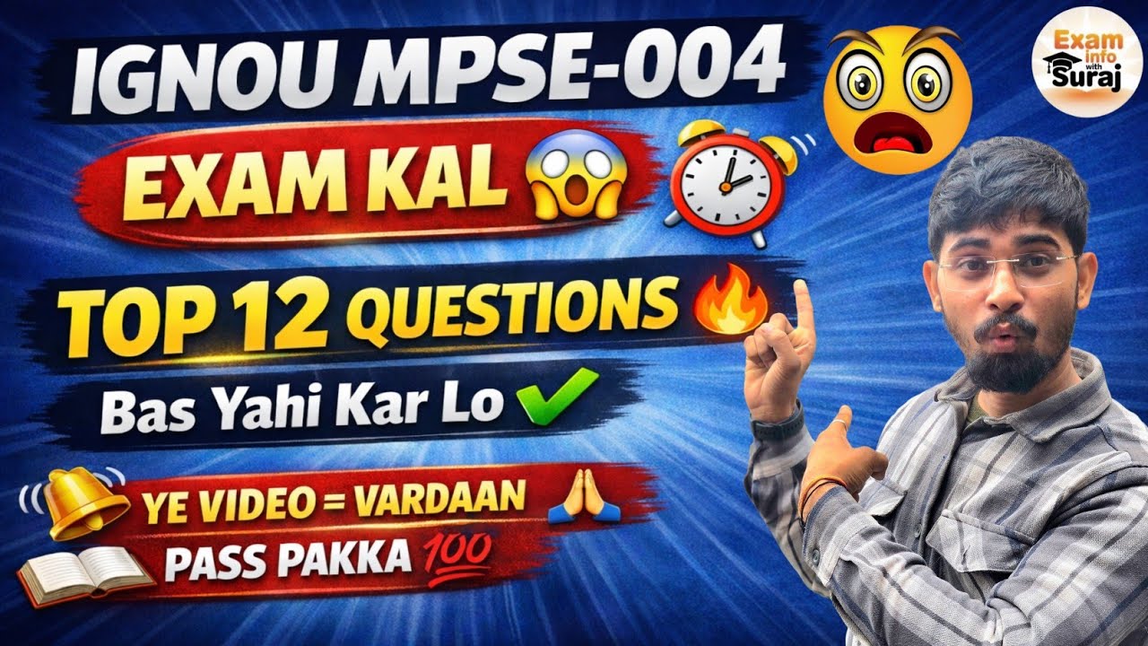 🔔MPSE 004 MA History | Important Questions, Notes & Syllabus | Top 12 Questions | बस ये करो 🔥