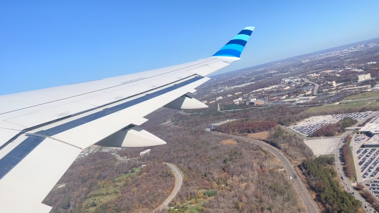 JetBlue Airbus A220-300 Pushback, Taxi, and Takeoff from Baltimore (BWI)
