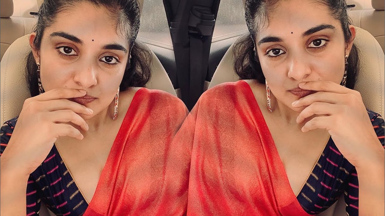 Nivetha Thomas Saree Pics And Gym Workout Videos